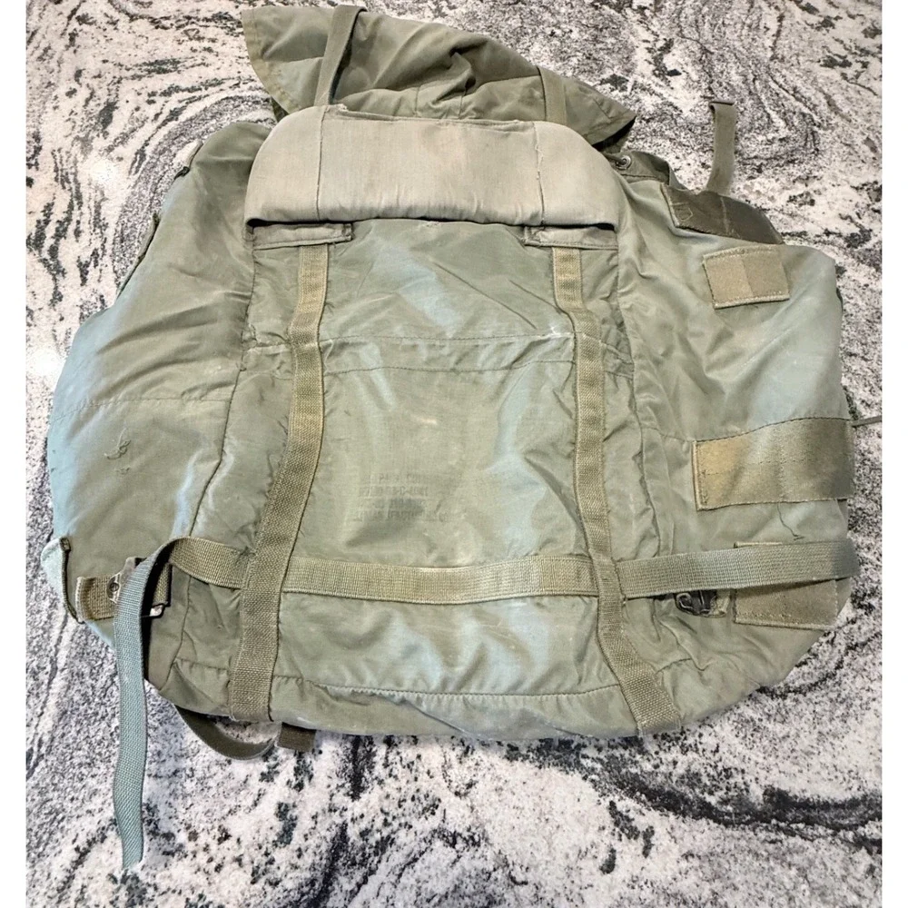 Vintage US Military ALICE Field Pack Olive Drab Green Canvas Tactical Backpack